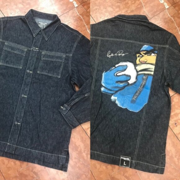 Men's Black Casual Denim Jacket NWT